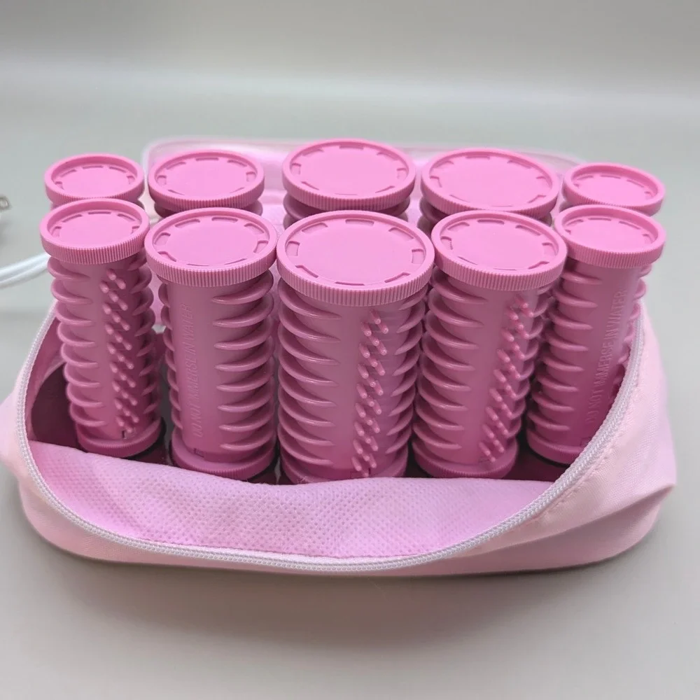 Conair Compact 10 Hot Rollers Pink Travel Hair Styling Set HS54ALD - Tested